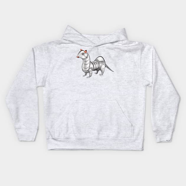 Electric Weasel Kids Hoodie by liquidruby